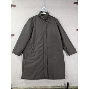 Vintage 90s TravelSmith Womens XL Black Long Travel Coat Packable Overcoat